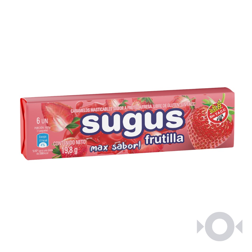 Caramelos Sugus Max Frutilla x 12 unidades