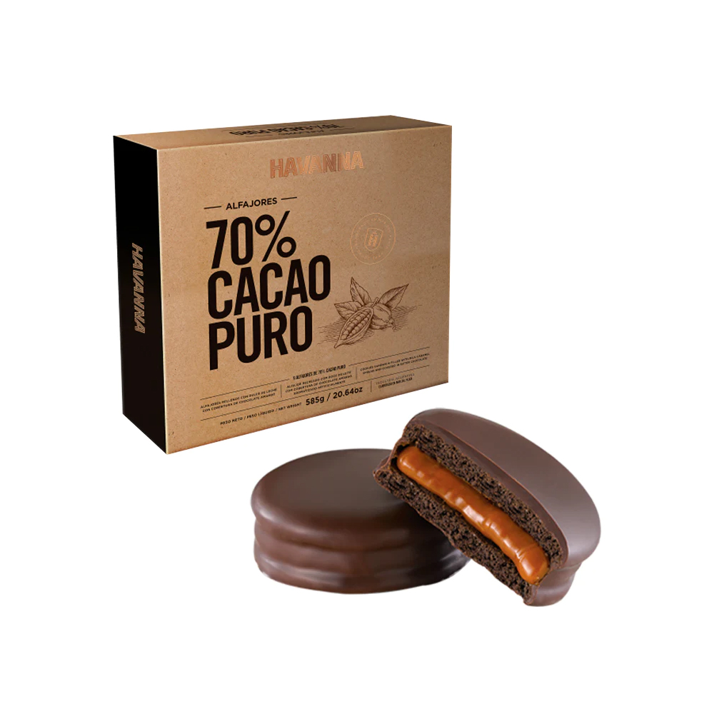 Alfajor 70 cacao caja 4